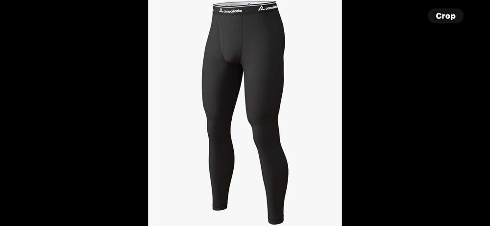 Convallaria Thermals Mens Long John Underware Black Sz S